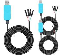 DAOKAI PL2303TA Cavo seriale da USB a TTL Cavo di download USB RS232 Console debugging per Win XP/VISTA/7/8/8.1/10/Mac OS X/Linux, 3 pezzi