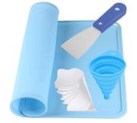 DAOKAI Resina Accessori per stampante 3D Kit di strumenti di base con tappetino in silicone 41x31 cm, imbuto in silicone, filtri per vernice da 100 micron, raschietto per rimozione pulizia stampa 3D