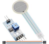 DAOKAI Sensore di pressione a film sottile FSR402 Trasduttore di pressione a resistenza + Modulo di conversione di tensione lineare Rilevamento della pressione delle dita con cavo di collegamento