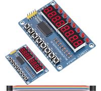 DAOKAI TM1638 Tubo digitale LED Display Module 5V 8 bit chiave tubo digitale 8 LED 8 tasti per Arduino per AVR ARM con cavo - 2PCS