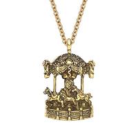 DAOMEI Pendente della Collana del Cavallo della Giostra d'Argento Antica Grandi Gioielli Adorabili Charms per La Decorazione del Partito delle Ragazze dei Capretti
