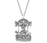 DAOMEI Pendente della Collana del Cavallo della Giostra d'Argento Antica Grandi Gioielli Adorabili Charms per La Decorazione del Partito delle Ragazze dei Capretti