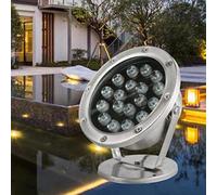 DAOTEX Faretto Subacqueo LED Luci Piscina IP68 Impermeabile Basso Voltaggio Luce Fontana per Acquari, Stagni, Cascata, Illuminazione del Paesaggio (Color : Green, Size : 12W-DC12V)