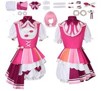 Daotutu Emu Otori Project Sekai Colourful Stage Cosplay Costume con Parrucca per Donne Anime Adulto Mizuki Akiyama Uniforme Vestito Set Halloween Carnevale Ballo in Costume Fancy Dress Up (S)