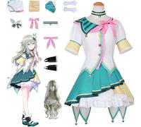Daotutu Nene Kusanagi Project Sekai Colourful Stage Cosplay Costume con Parrucca per Donne Anime Adulto Mizuki Akiyama Uniforme Vestito Set Halloween Carnevale Ballo in Costume Fancy Dress Up (M)