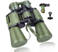 Daover Binocolo 20 x 50 HD per adulti, HD BAK4 prism FMC binocolo compatto impermeabile per concerti, birdwatching, escursioni, safari, caccia, visite turistiche (verde)