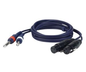 DAP Cavo 2 Jack maschio mono 6,3mm / 2 XRL femmina da 3 m Cavo professionale ...
