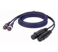 DAP Cavo 2 Rca maschio / 2 Xrl femmina da 3 m Cavo professionale 2 Rca maschi...