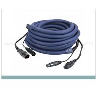 DAP FP12 - IEC/XLR M - IEC/XLR F - DMX / POWER BLU cavo di collegamento 1,5 mt