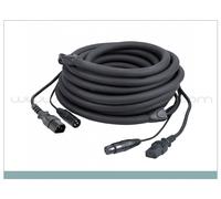 DAP FP12 - IEC/XLR M - IEC/XLR F - DMX / POWER NERO cavo di collegamento 10 mt