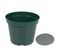 DAPERCI Confezione da 40 vasi da fiori in plastica spessa, colore verde, 10,2 cm, per fioriere da interni e esterni (40 reti incluse)