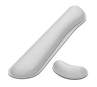 Dapesuom,Cuscino da polso per tastiera, in memory foam, per facilitare la digitazione e il sollievo dal dolore, supporto per il polso del mouse, ufficio, grigio spazio