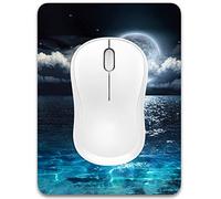 Dapesuom Tappetino per mouse piccolo, 15 x 20 cm, in gomma antiscivolo, impermeabile, per donne, bambini, uomini, mouse, laptop, tastiera, vassoio per casa, ufficio, viaggi, luna sopra il mare