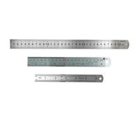 Dapetz Righello Acciaio Inox 15cm+20cm+30cm Ufficio Riga 3 Pezzi Set Metallo Righelli Kit per Ingegneria, Insegnamento (3 x Riga )