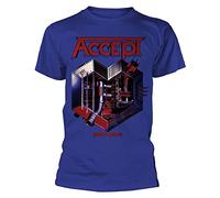 DAPING JIA Accept Metal Heart T Shirt Blue Blue XXL