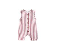 DaPongZhi Bambino Pagliaccetti Pigiama in Cotone Neonato Ragazzi Ragazze Manica Senza Tutine 0-24 Mesi,Vestiti Neonato Femmina,Body Neonato Canottiera,Completini Estivi (02-Pink, 12-18 Months)