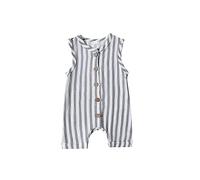 DaPongZhi Bambino Pagliaccetti Pigiama in Cotone Neonato Ragazzi Ragazze Manica Senza Tutine 0-24 Mesi,Vestiti Neonato Femmina,Body Neonato Canottiera,Completini Estivi (02-Grey, 9-12 Months)
