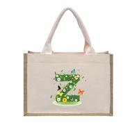 DaPongZhi Borsa Mare Donna con iniziali,Tote Bag Donna Grande Estive per Spiaggia Mare，Borse Tote per Mare Viaggio Shopping Borse a Mano Borse a Mano per Shopping Viaggi Lavoro Ufficio (Z, One Size)