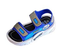 DaPongZhi Sandali da Ginnastica Bambino,Sandali Estive Bambine,Scarpe Trekking Bambino, Sandali Leggere Bambina,Scarpe Bambina,Scarpe Piatte per Bambini,Suola Morbida, (Blue, 33.5 Big Kids)