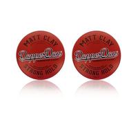 Dapper Dan Duo Pack Matt Clay Forte per Capelli, Formula Acquosa per Texture e Definizione, Profumo di Zafferano Affumicato e Pelle, 2 x 100ml