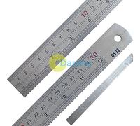 Daptez Acciaio Inox Metallo Riga Metrico e Imperiale 12" 30cm 300mm lungo Riga