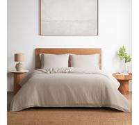 DAPU Set copripiumino in 100% lino, puro lino naturale francese, con 8 lacci agli angoli e chiusura a cerniera, morbido, traspirante, resistente, per chi dorme al caldo, 1 copripiumino e 2 federe