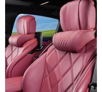 Dapucarin Cuscino Collo Auto, Poggiatesta con Schiuma di Memoria, Supporto per il Collo Dell'auto, Ergonomico Cuscino Cervicale per Guida, Rimovibile, Confortevole Traspirante, Rosso, 2 Pezzi