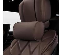 Dapucarin Cuscino Poggiatesta Auto in Pelle e Schiuma di Memoria, Supporto per il Collo Dell'auto, Ergonomico Cuscino Cervicale per Viaggio, Sedili Auto e Casa, Ufficio, Marrone, 1 Pezzo