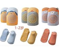 daqoupzi 3 paia di ginocchiere per neonati e 3 paia di ginocchiere per gattonare, aiuto per gattonare per bambini, ginocchiere antiscivolo e calzini per bambini con punti di gomma, unisex, adatte per