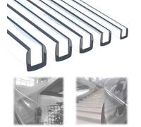 DAQXYH 5m Trasparente Protezione per Bordo A Forma di U 0.5-26mm Bordatura Protettore per Bordi Striscia Sigillante per Vetro Controsoffitto Mensola Mobili(2-3mm)