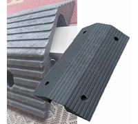 DAQXYH Rampa con Soglia in Gomma Rampa A Ponte di Transizione per Porte, Rampa di Transizione Portatile Rampa di Accesso Carico Elevato, Scanalatura Larga 12cm Alta 6/8cm(3" Rise/40x40x8cm)