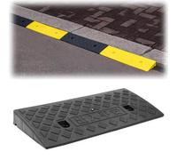 DAQXYH Rampa per Vialetto per Auto Portatile Alta 3-17cm, Rampa per Marciapiedi Antiscivolo con Bulloni, Rampa per Sedia A Rotelle Carico Pesante per Auto Bici Motocicli(Black,50x13x3cm)