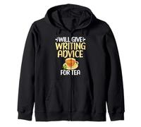 Darà Consigli di Scrittura allo scrittore Amante del tè Felpa con Cappuccio