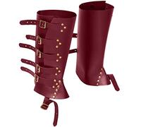 Darabun Stivali Medievali Copristivali Gotici Vintage Vichingo Cavaliere Pirata Copriscarpe Scaldamuscoli Steampunk Greaves Ghette Copristivali Accessorio Halloween