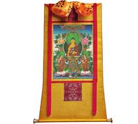 DARANCA TapestrytapestrytapestryTapestry Tibetan Thangka Art - Shakyamuni Thangka - Stampa giclée digitale ad alta risoluzione e doppio strato incorniciato a mano - Arazzo buddista da appendere alla