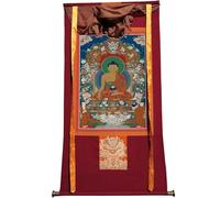 DARANCA TapestrytapestrytapestryTapestry Tibetan Thangka Art - Shakyamuni Thangka - Stampa giclée digitale ad alta risoluzione e doppio strato incorniciato a mano - Arazzo buddista da appendere alla