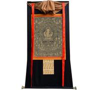 DARANCA TapestrytapestrytapestrytapestryTibetan Thangka Art - Pure Land Thangka - Stampa giclée digitale ad alta risoluzione e doppio strato incorniciato a mano - Arazzo buddista da appendere alla