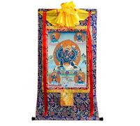 DARANCA TapestrytapestrytapestrytapestryTibetan Thangka Art - Thangka - Stampa giclée digitale ad alta risoluzione e doppio strato incorniciato a mano - Arazzo buddista da appendere alla parete - 119
