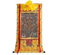 DARANCA TapestrytapestrytapestrytapestryTibetan Thangka Art - Thangka Terra Pura - Stampa giclée digitale ad alta risoluzione e doppio strato incorniciato a mano - Arazzo buddista da appendere alla