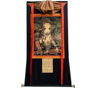 DARANCA TapestrytapestrytapestryTibetan Thangka Art - Samantabhadra Thangka - Stampa giclée digitale ad alta risoluzione e doppio strato incorniciato a mano - Arazzo buddista da appendere alla parete