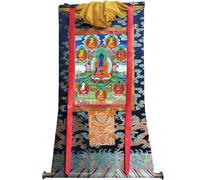 DARANCA Thangka Art - Bhaisajyaguru - Otto Buddha della medicina - stampa giclée digitale ad alta risoluzione e doppio strato incorniciato a mano - arazzo buddista da appendere alla parete - 119,2 x