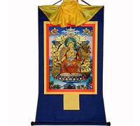 DARANCA Thangka buddista da appendere alla parete, Maitreya Buddha Thangka, arazzo buddista in broccato stampato a caldo, per decorazione della casa zen, meditazione, relax spirituale (blu, 64 x 47 cm