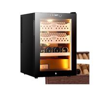 DARBCGH Armadietto for sigari elettronici da 50 Litri: Raffreddamento Silenzioso, Ripiani in Cedro, Doppio Uso(B)