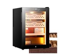 DARBCGH Armadietto for sigari elettronici da 50 Litri: Raffreddamento Silenzioso, Ripiani in Cedro, Doppio Uso(A)