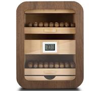 DARBCGH Armadietto umidificatore for sigari, Raffreddatore umidificatore for sigari, con Fodera in Cedro, Cassetto a Strati, Piano in Vetro, for spazi residenziali, Uso Domestico(A,Withoutskylight)