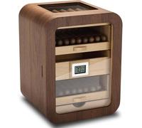 DARBCGH Mobiletto umidificatore for sigari in Legno di Cedro, con Piano in Vetro, umidificatore e igrometro Digitale, 4 cassetti di Grande capacità, Contiene 10 sigari(B)