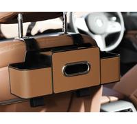 DARBCGH Portaoggetti salvaspazio sullo Schienale del Sedile dell'auto - 3 funzioni(Brown)