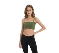 DARBCGH Reggiseno for L'Allattamento Senza Cuciture a Coste - Reggiseno da Notte for la maternità Senza Ferretto con Spalline Regolabili e Scollo a V for supportare L'Allattamento(Army)