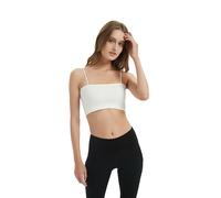 DARBCGH Reggiseno for L'Allattamento Senza Cuciture a Coste - Reggiseno da Notte for la maternità Senza Ferretto con Spalline Regolabili e Scollo a V for supportare L'Allattamento(White)