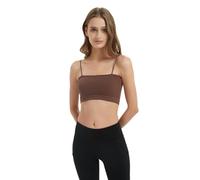 DARBCGH Reggiseno for L'Allattamento Senza Cuciture a Coste - Reggiseno da Notte for la maternità Senza Ferretto con Spalline Regolabili e Scollo a V for supportare L'Allattamento(Brown)